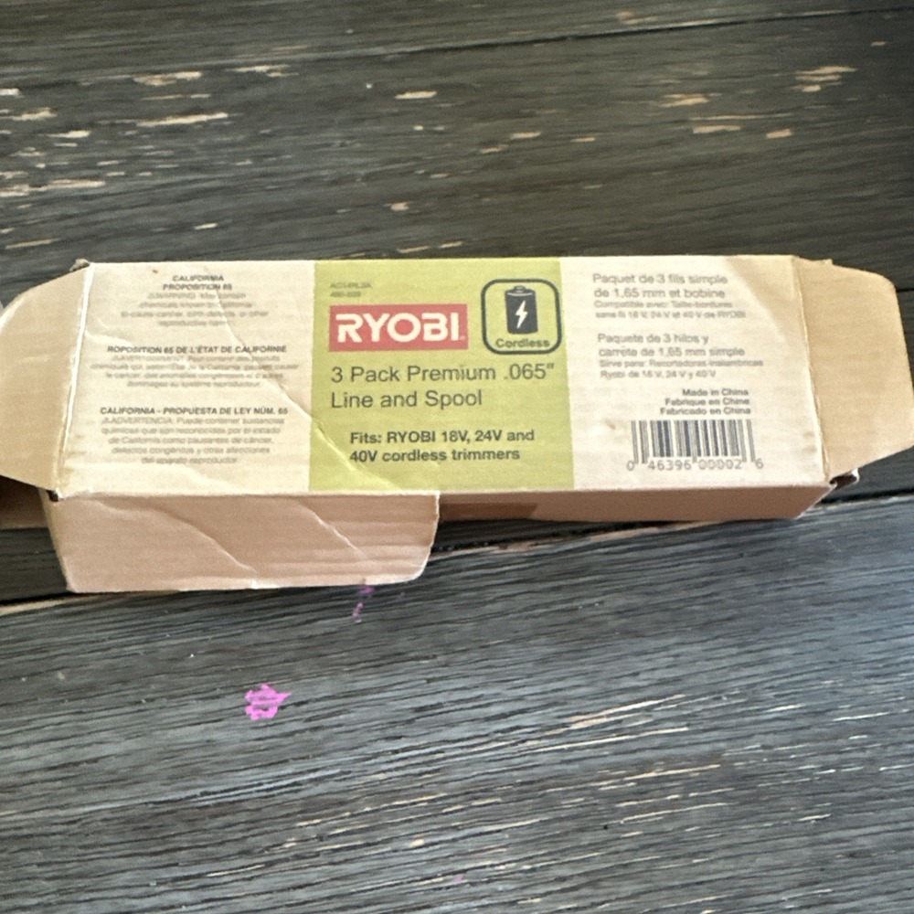 Ryobi One+ AC14RL3A  .065 Line‎ and Spool for Ryobi 18/24/40V Trimmer,3 Pack